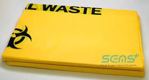 Bio-Hazard Contaminated Waste Bag 975 x 550cm Yellow