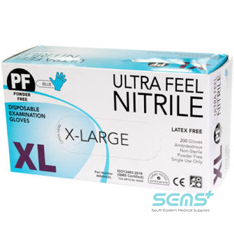 Ultra Feel White Nitrile Powder Free Glove N/S Extra Large B100