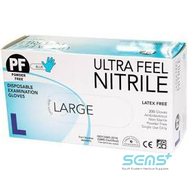 Ultra Feel White Nitrile Powder Free Glove N/S Large B100