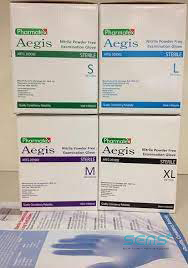Aegis Nitrile Powder Free Exam Gloves Sterile Medium 7-7.5