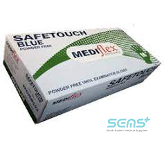 Blue Vinyl Powder Free Gloves Large Food Handling