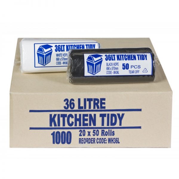 Bin Liner 36Lt White HDPE Large