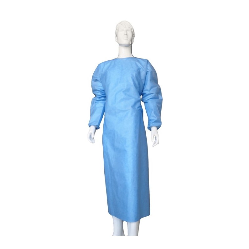 Blue Disposable Isolation Gown