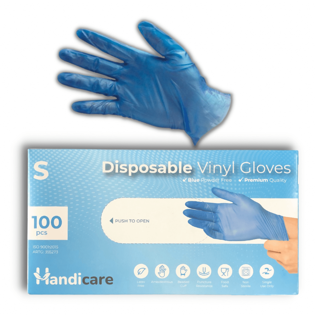Blue Disposable Vinyl Powder Free Glove 100 Pack