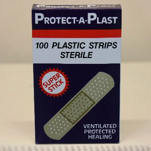 PLASTIC BANDAID STRIPS - Pkt/100