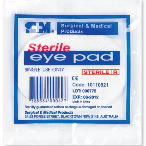 Oval Eye Pads Sterile S&M Box/50